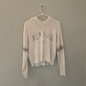 American Eagle cropped new york hoodie